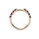 5 - Alicia 0.59 ctw Red Garnet Wedding Band 