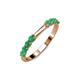 3 - Alicia 0.40 ctw Emerald Wedding Band 