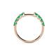5 - Alicia 0.40 ctw Emerald Wedding Band 