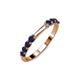 3 - Alicia 0.55 ctw Blue Sapphire Wedding Band 