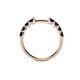5 - Alicia 0.55 ctw Blue Sapphire Wedding Band 