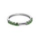 4 - Alicia 0.59 ctw Green Garnet Wedding Band 