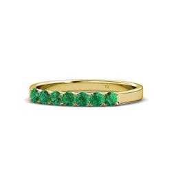 Fiala Emerald Stone Wedding Band Emerald Stone Womens Wedding Band Stackable ctw K Yellow Gold