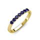 4 - Fiala 2.70 mm Blue Sapphire 7 Stone Wedding Band 