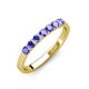 4 - Fiala 2.70 mm Tanzanite 7 Stone Wedding Band 