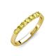 4 - Fiala 2.70 mm Yellow Sapphire 7 Stone Wedding Band 