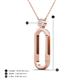 4 - Fahari Lab Grown Diamond Accent Paperclip Charm Holder Pendant Necklace 
