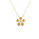 1 - Bloom Citrine and Natural Diamonds Petite Women Flower Pendant Necklace 