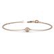1 - Alys (3.5 mm) Round Lab Grown Diamond Solitaire Station Minimalist Bracelet 