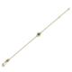2 - Alys (3.5 mm) Round Emerald Solitaire Station Minimalist Bracelet 