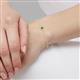 3 - Alys (3.5 mm) Round Emerald Solitaire Station Minimalist Bracelet 