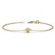 1 - Alys (3.5 mm) Round Lab Grown Diamond Solitaire Station Minimalist Bracelet 