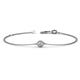 1 - Alys (3.5 mm) Round Lab Grown Diamond Solitaire Station Minimalist Bracelet 