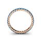5 - Allie 2.50 mm Princess Cut Blue Topaz Eternity Band 