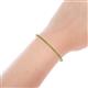 4 - Izarra 2.00 mm Peridot Eternity Tennis Bracelet 