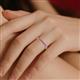 5 - Ashlyn 1.80 mm Amethyst 3/4 Eternity Band 