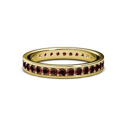 Livia Red Garnet Eternity Band Red Garnet Womens Eternity Ring Stackable ctw K Yellow Gold