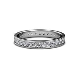 Livia Diamond Eternity Band Diamond Channel with Prong Set Womens Eternity Ring Stackable ctw K White Gold