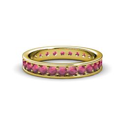 Livia Rhodolite Garnet Eternity Band Rhodolite Garnet Womens Eternity Ring Stackable ctw K Yellow Gold