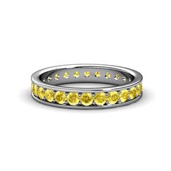 Livia Yellow Sapphire Eternity Band Yellow Sapphire Womens Eternity Ring Stackable ctw K White Gold