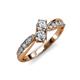 4 - Nicia Diamond Bypass Ring 