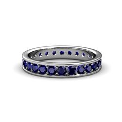 Livia Blue Sapphire Eternity Band Blue Sapphire Womens Eternity Ring Stackable ctw K White Gold