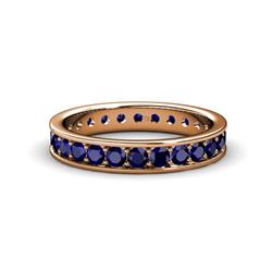 Livia Blue Sapphire Eternity Band Blue Sapphire Womens Eternity Ring Stackable ctw K Rose Gold