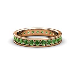 Livia Green Garnet Eternity Band Green Garnet Womens Eternity Ring Stackable ctw K Rose Gold