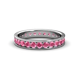 Livia Pink Tourmaline Eternity Band Pink Tourmaline Womens Eternity Ring Stackable ctw K White Gold