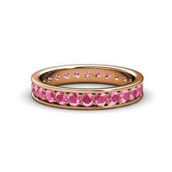 Livia Pink Tourmaline Eternity Band Pink Tourmaline Womens Eternity Ring Stackable ctw K Rose Gold