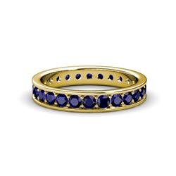 Livia Blue Sapphire Eternity Band Blue Sapphire Womens Eternity Ring Stackable ctw K Yellow Gold