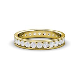 Livia White Sapphire Eternity Band White Sapphire Womens Eternity Ring Stackable ctw K Yellow Gold