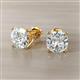 2 - Alida 6.00 ctw IGI Certified Cushion Shape Lab Grown Diamond Four Prongs Solitaire Stud Earings 