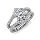 3 - Zaria 1.54 ctw IGI Certified Lab Grown Diamond (6.50 mm) accented Lab Grown Diamonds Women Engagement Ring 