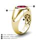 5 - Dianne 2.30 ctw Pear Shape Created Ruby Women Solitaire Ring 