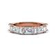 1 - Elois 1.80 ctw Emerald and Baguette shape Lab Grown Diamond Wedding Band 