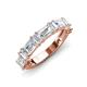 3 - Elois 1.80 ctw Emerald and Baguette shape Lab Grown Diamond Wedding Band 