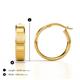 3 - Adeline Grooved Round Women Earrings (20.00 x 5.00 mm) 