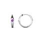 1 - Anissa Amethyst Dome Women Huggie Earrings 