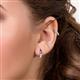 2 - Anissa Amethyst Dome Women Huggie Earrings 