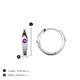 4 - Anissa Amethyst Dome Women Huggie Earrings 