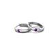 5 - Anissa Amethyst Dome Women Huggie Earrings 