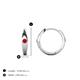 4 - Anissa Ruby Dome Women Huggie Earrings 