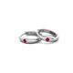 5 - Anissa Ruby Dome Women Huggie Earrings 
