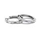 2 - Ayla 0.46 ctw Lab Grown Diamond Round with Baguette Shape Alternating Women Huggie Earrings 