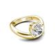 5 - Anahi 1.60 ct Moissanite Twisted Women Solitaire Ring 