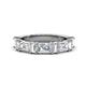 1 - Elois 1.80 ctw Emerald and Baguette shape Lab Grown Diamond Wedding Band 