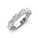 3 - Elois 1.80 ctw Emerald and Baguette shape Lab Grown Diamond Wedding Band 