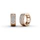 1 - Anais 0.30 ctw Natural Diamond Women Three Row Hoop Earrings 