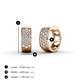 4 - Anais 0.30 ctw Natural Diamond Women Three Row Hoop Earrings 